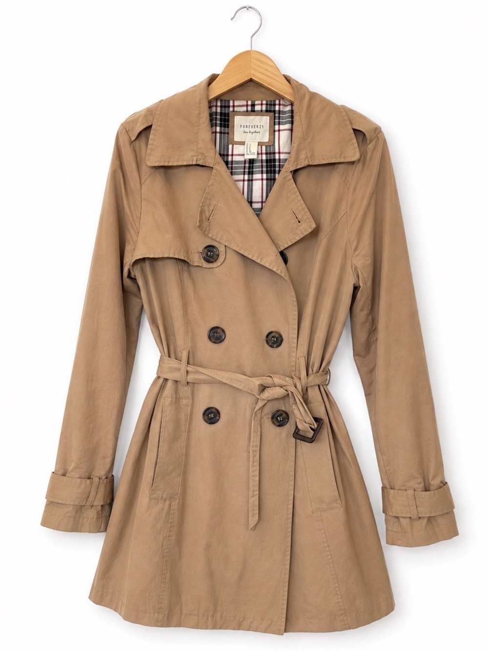Trench Coat | Tan Double Breasted Jacket Khaki Tan Medium
